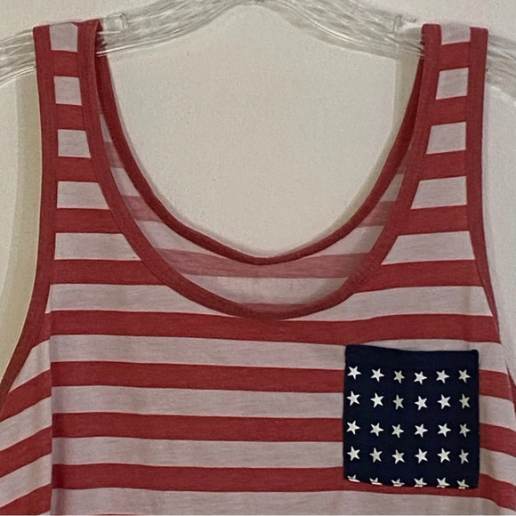 USA Patriotic Red White & Blue 4th Of July Tank Top Summer Woman’s Small - Picture 4 of 4